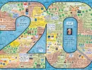 Corporate Anniversary LifeMap in the shape of the number 20